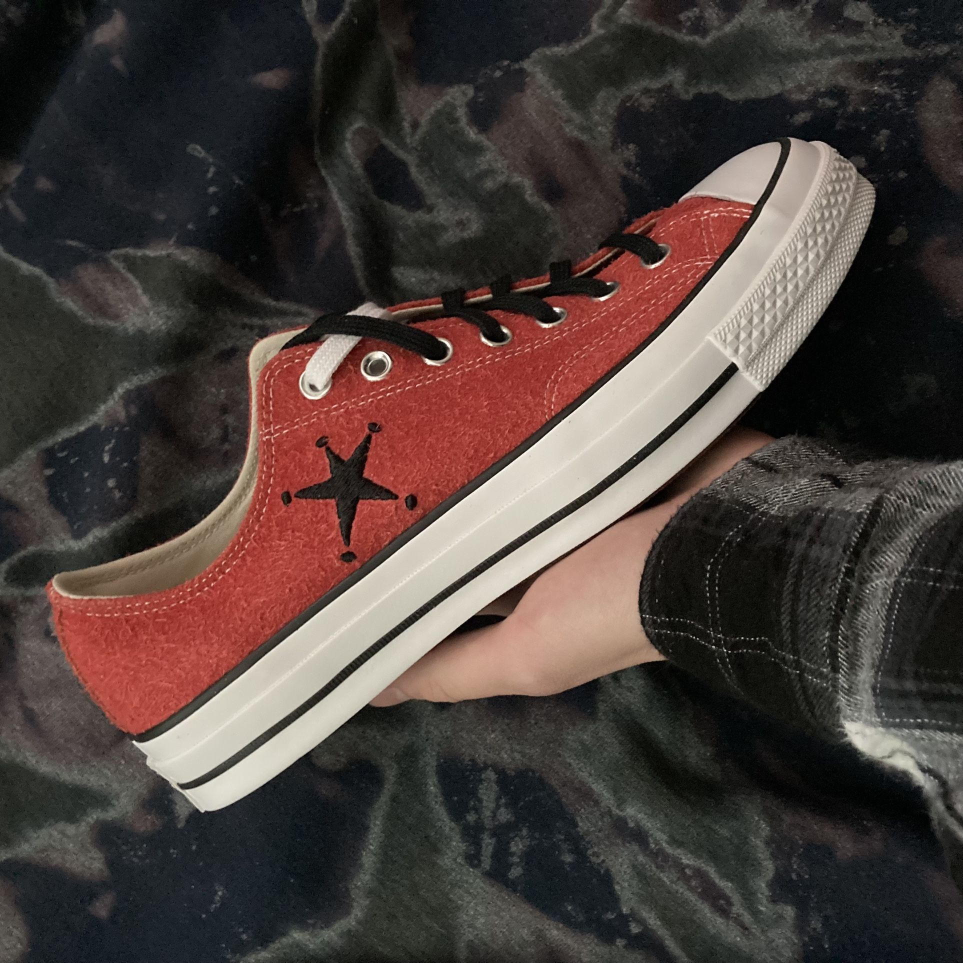 Converse x Stussy Poppy red Low Sz 10m New