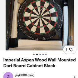 Imperial Aspen Wood Wall Mounted Dart Board 80$