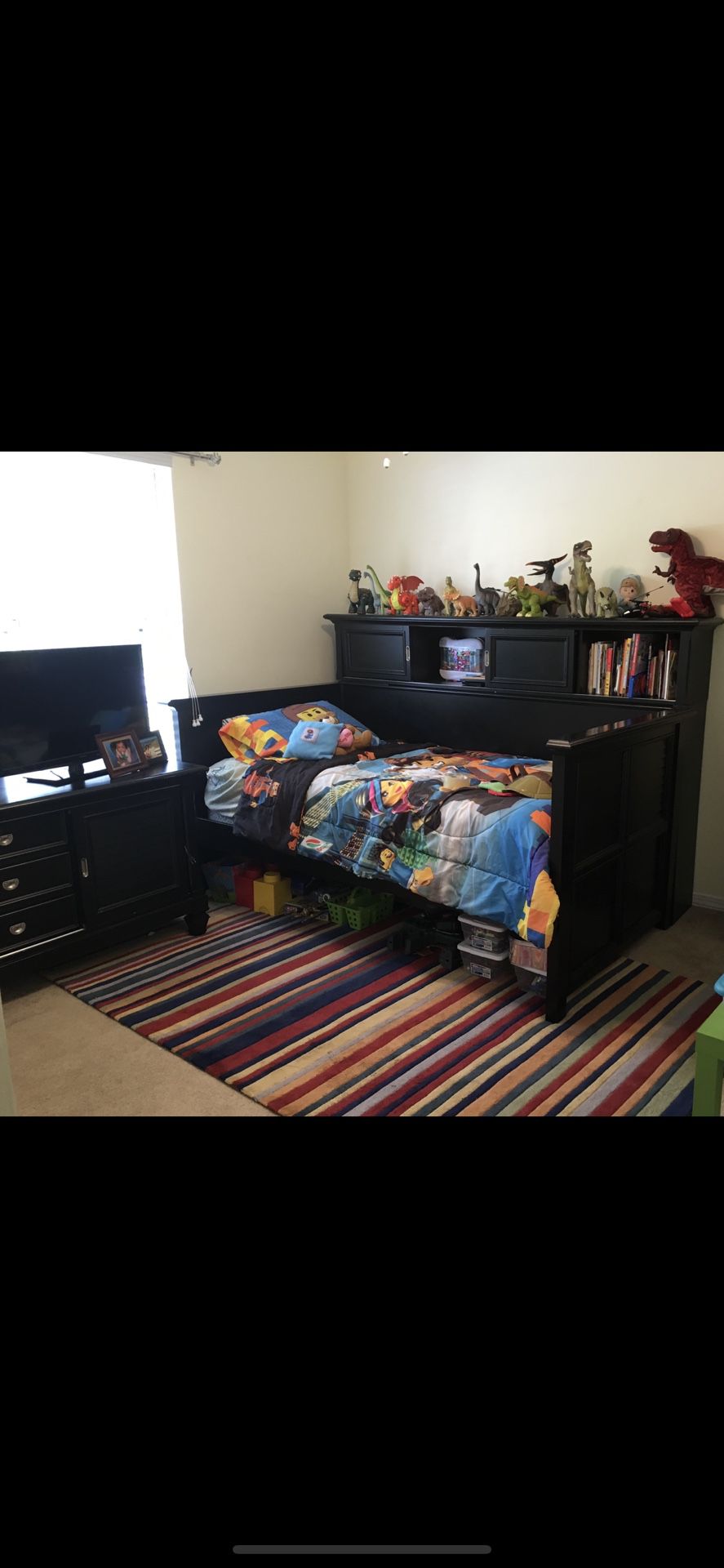Twin Size Kids Bed W/matching Tv Stand 