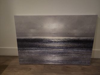 24x36 artwork painting ocean with sparkles on beach