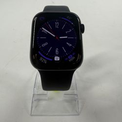 Unlocked Apple Watch Series 8 45MM Black Aluminum Black Sport Band MNVL3LL/A