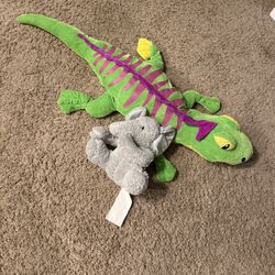 Stuffed Animals – Large Lizard & Elephant Bundle