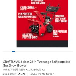 Craftsman 26-in 2 Stage Snowblower 