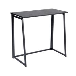 Open Box Homy Casa ASCOLI BLACK C Desk "31.5'' W x 17.32'' D x 29.13'' H" Compact Office Workspace Table