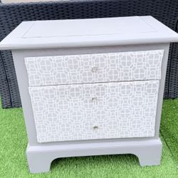 Gray nightstand for sale, 26.5 x 16 x 26 inches.