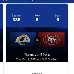 Los Angeles Rams Vs San Francisco 49ers Mid Level 335 Section