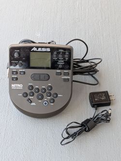 Alesis DM7X Nitro Electronic Drum Module Brain w/ Cable Snake Power Adapter