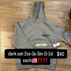 dark oat essential hoodies