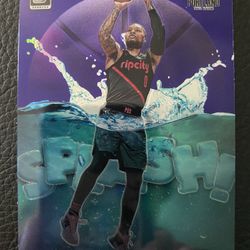 Damian Lillard 2019-20 Panini Donruss Optic Basketball #7 PURPLE SPLASH PRIZM! 