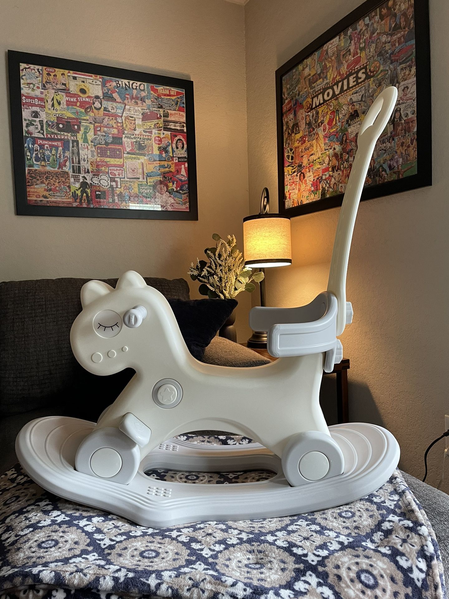 New 4 in 1 rocking horse ride on baby toddler toy. Check my other listings for more great items.