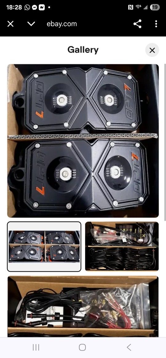 OPT7 Quantum RGBW LED Rock Lights with Remote Control