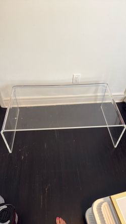 CB2 Acrylic Coffee Table
