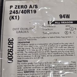 Have pirelli spare tire size 245/40/19 asking $150 it's brand new