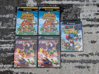 Lot of 5 Nintendo GameCube Games! Animal Crossing, F-Zero GX, Mario Power Tennis!