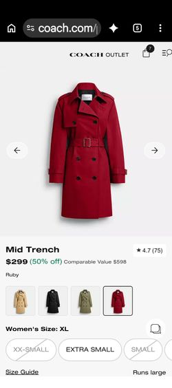 Brand New Coach Trench Coat