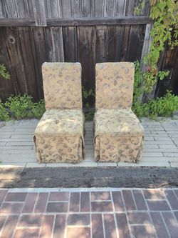 Decorative Floral High Back Chairs