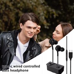 5x Pack Bass Stereo for Samsung Wired Headphones w/ MIC USB-C 