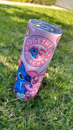 Stitch And Angel 20oz Skinny Tumbler 