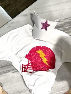 PINK Football FAN t-shirt & viser SET (medium Size)
