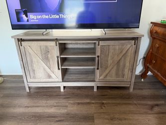 Rustic Sliding Door TV Stand