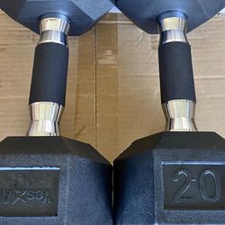 New Pair Of 20 Pounds Dumbbells