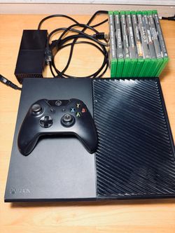 Xbox One Console Bundle w/ Controller, Power Cables & 9 Games!