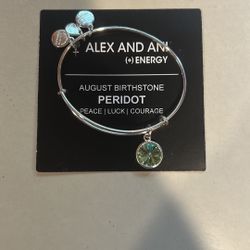 Alex And Ani August Birthstone Charm Bracelet 