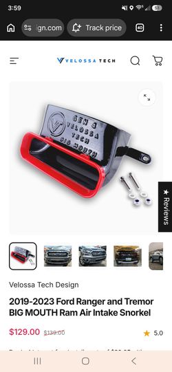 2019-2023
Ford
Ranger
and
Tremor
BIG
MOUTH
Ram
Air
Intake
Snorkel