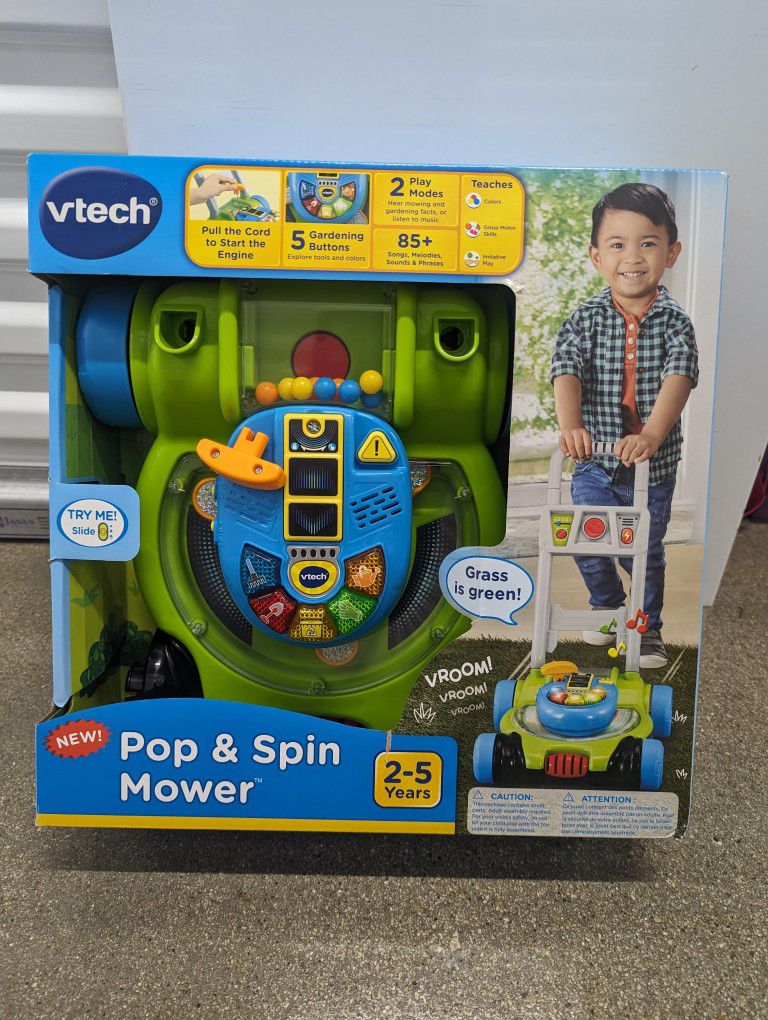 Vtech Pop And Spin Mower,  Brand New