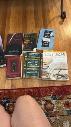 Algebra two and teachers, edition, Frankenstein, crime and punishment, the color of water