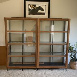 Mid-century glass display cabinet