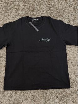 AMIRI Script Logo Black Tee Size Medium