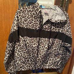 Animal Print Hoodie Top Sz S/p Light Weight In Great Condition Long Sleeve 