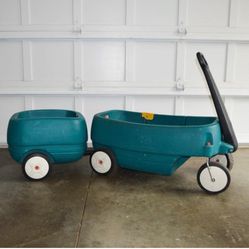Step 2 Wagon w/tag along trailer