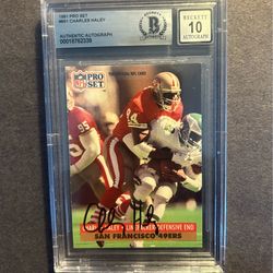 1991 Pro Set #651 Charles Haley w/ on card auto. Negotiable