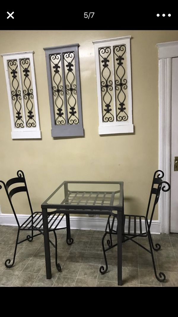 Ikea Glass Top Table And Two Chairs For In Union City Nj Offerup