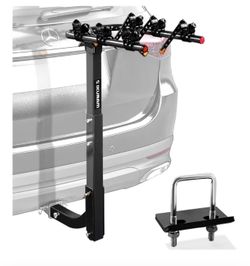 3 Bike Rack Bicycle Carrier Racks Hitch Mount Double Foldable Rack for Cars Truck SUV Fits 2