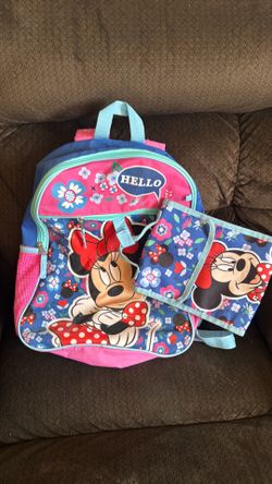 Minnie Mouse bag pack with lunch bag
