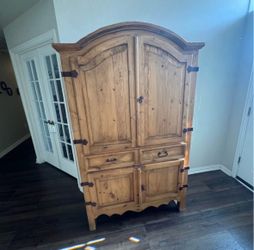 Solid wood armoire