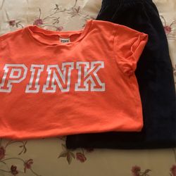 Pink Velour Pant And Shirt