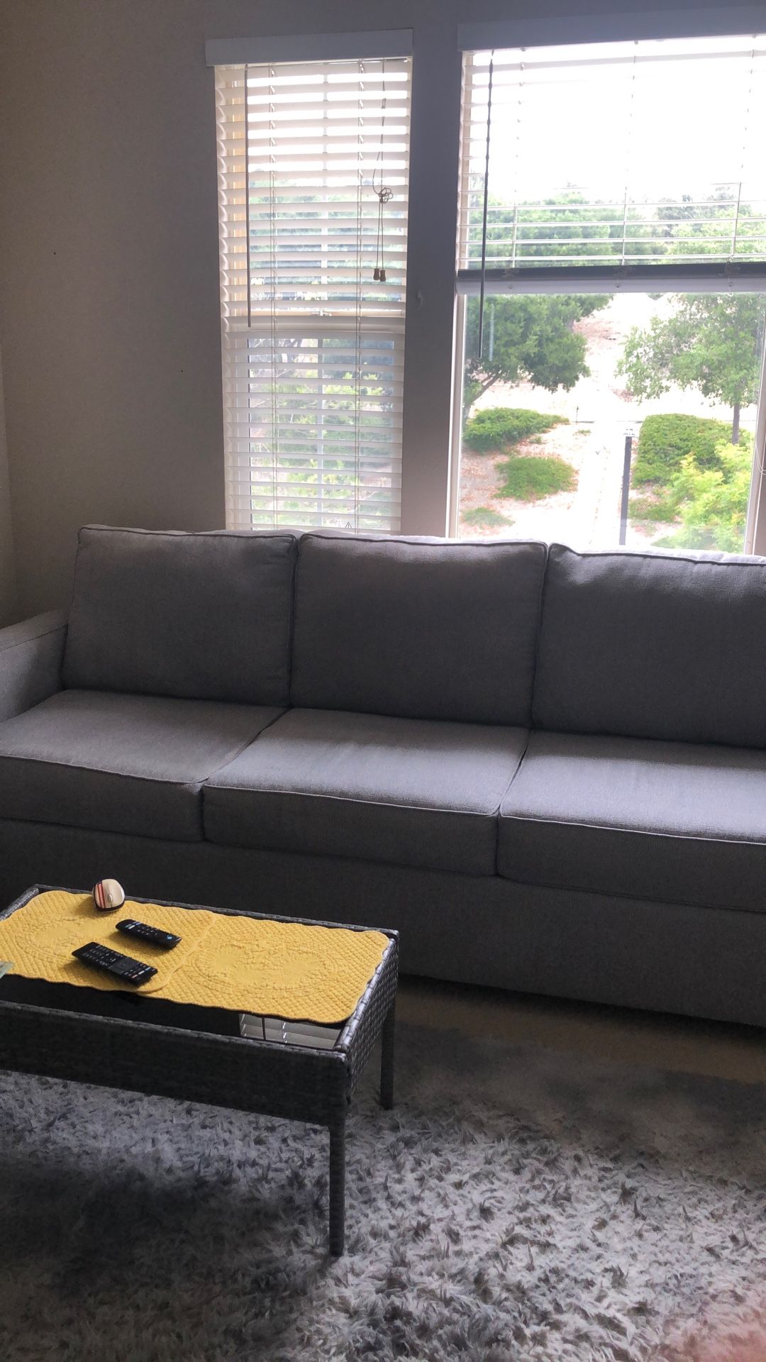 Beautiful Grey 3 Seater Couch With Loveseat Like New