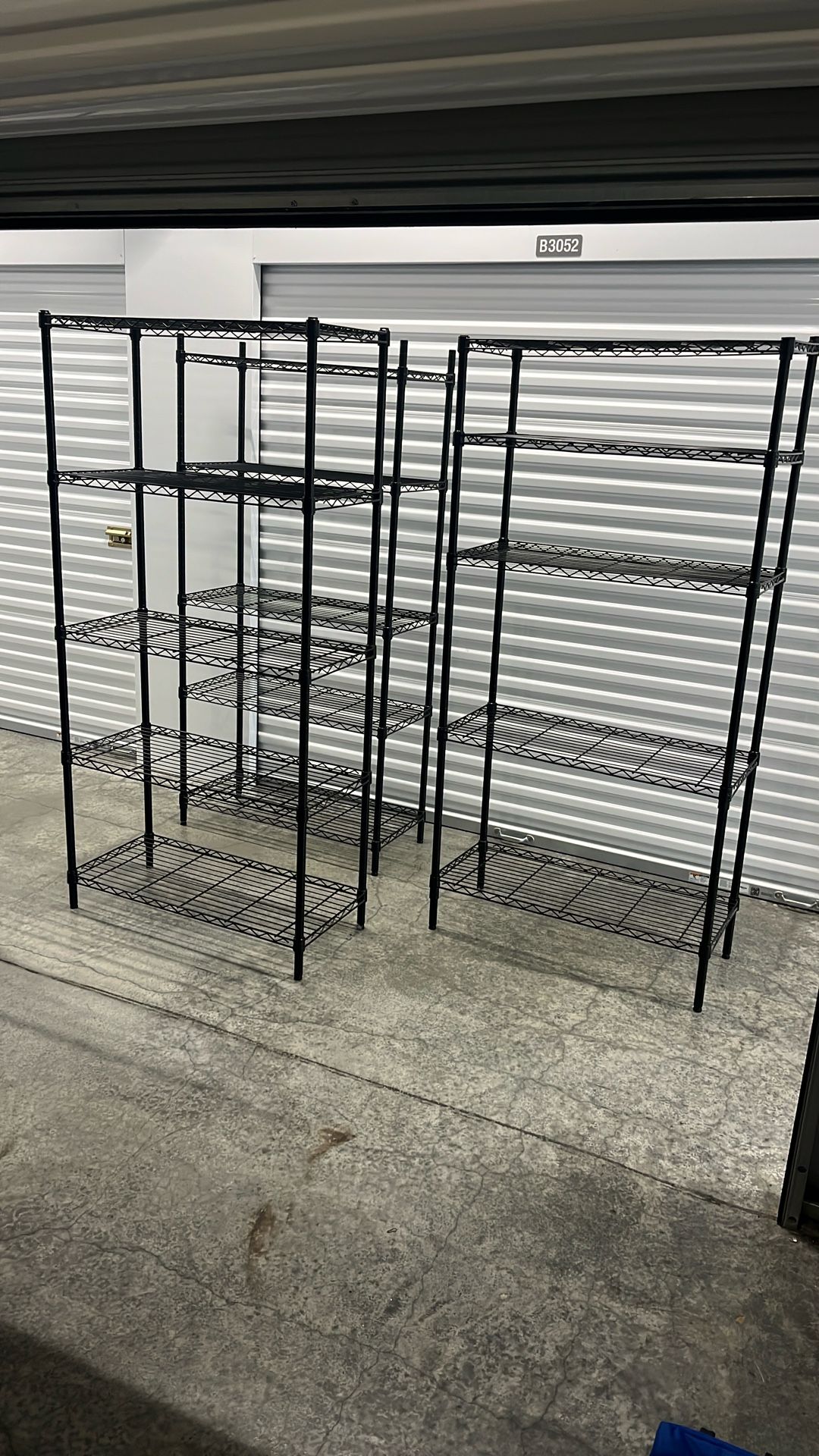 3 Large Black Storage Wire Racks