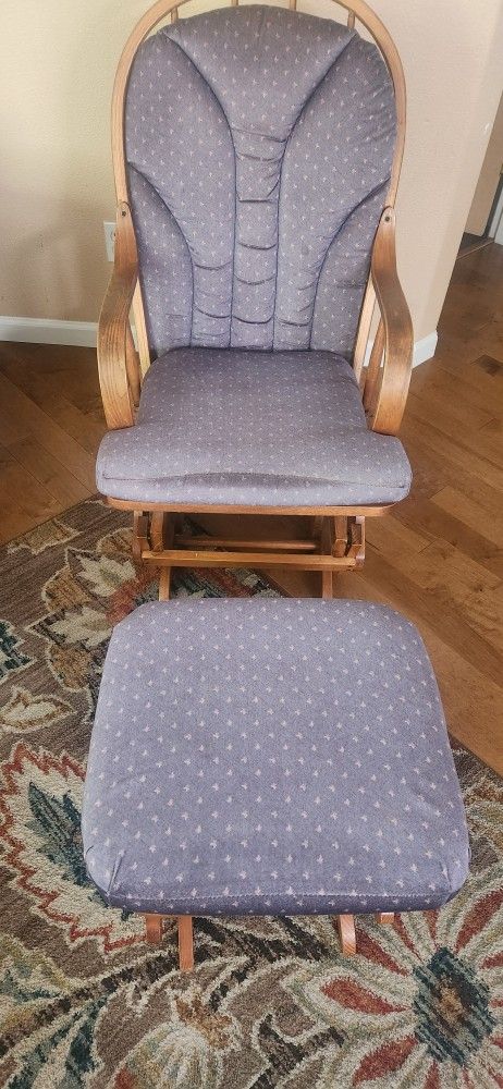 Glider rocker and ottoman