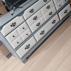 Wood White Dresser