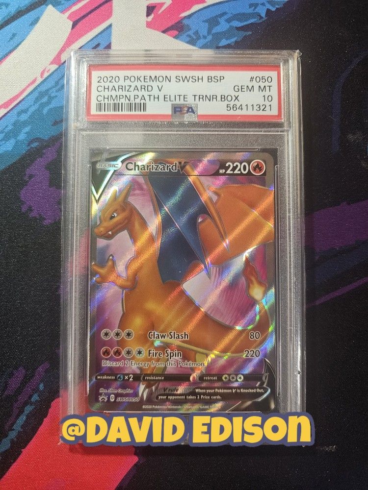 Charizard V SWSH050 Ultra Rare Holo Full Art Pokemon PSA 10 Gem MINT