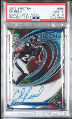 Ed reed psa 9 auto 10 #1 of 8 pop 1 available on eBay only