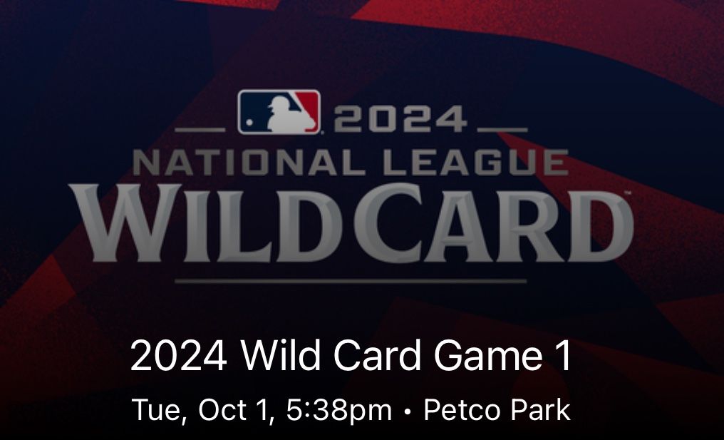 San Diego Padres Wildcard Palyoff Game 1, October 1