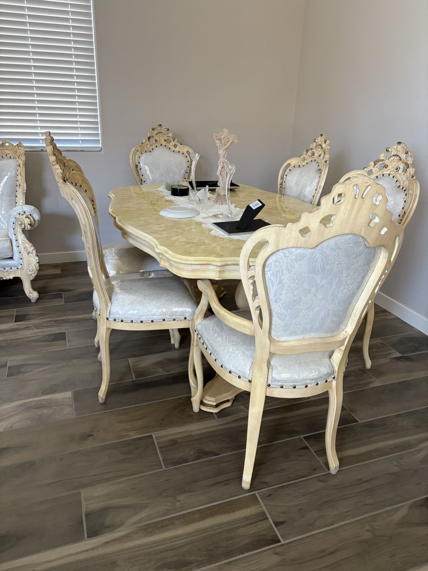 Custom Italian Dining Table And Chairs
