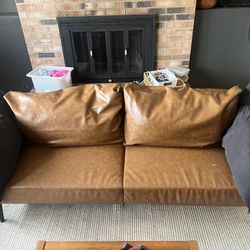 Faux Leather Couch