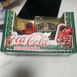 Coca-Cola Diecast Metal Bank, Santa Claus Edition